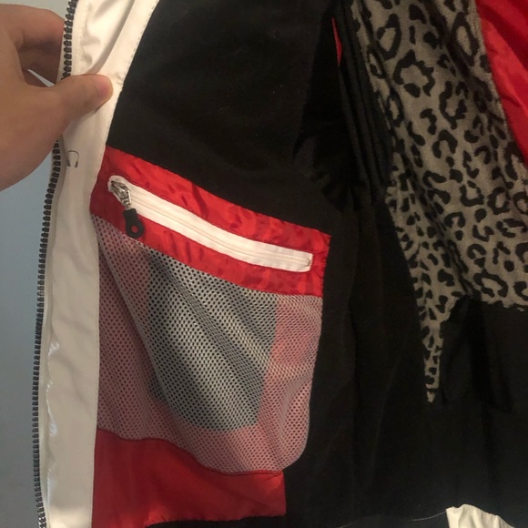 Calvin Klein white duck down water fowl feathers winter jacket size large - Picture 5 of 9